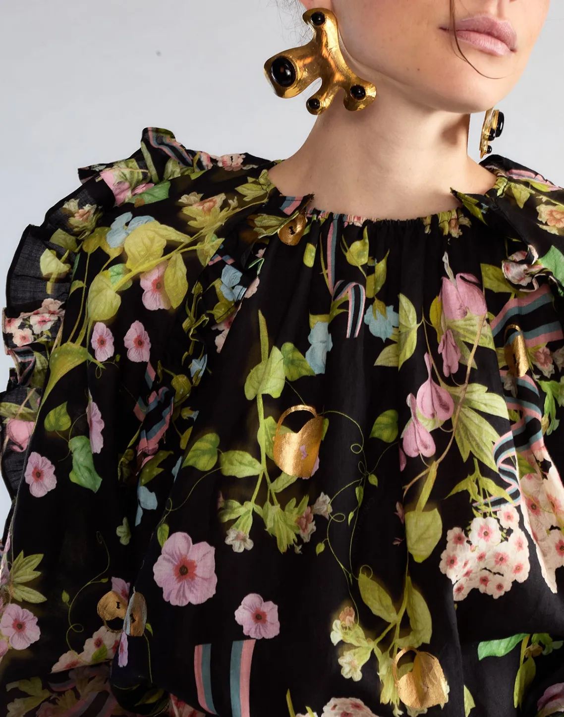 Cynthia Rowley Dawn Blouse BLKMT Hot