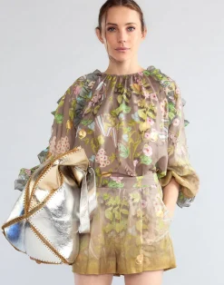 Cynthia Rowley Dawn Blouse CMLMLT Clearance