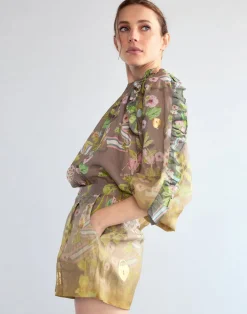 Cynthia Rowley Dawn Blouse CMLMLT Clearance