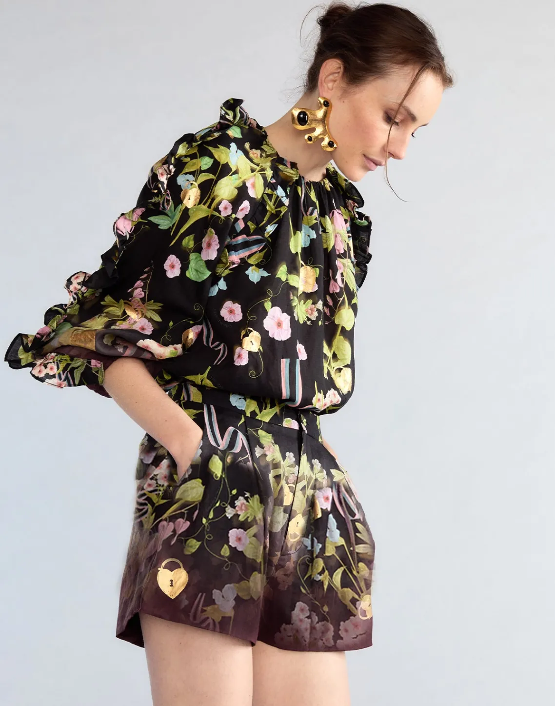 Cynthia Rowley Dawn Shorts BLKMT Discount