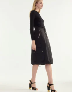 Cynthia Rowley Deep Pockets Skirt BLACK Fashion