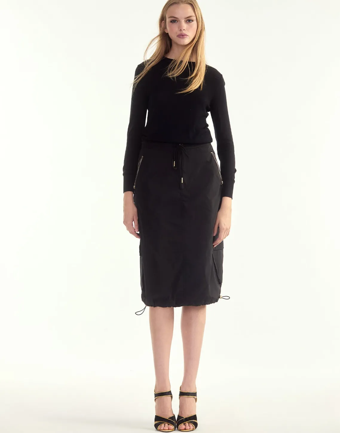 Cynthia Rowley Deep Pockets Skirt BLACK Fashion