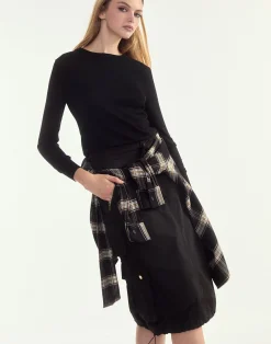 Cynthia Rowley Deep Pockets Skirt BLACK Fashion