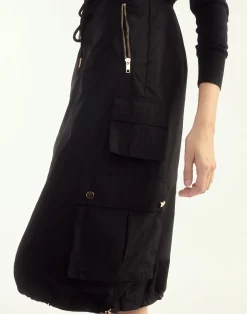 Cynthia Rowley Deep Pockets Skirt BLACK Fashion