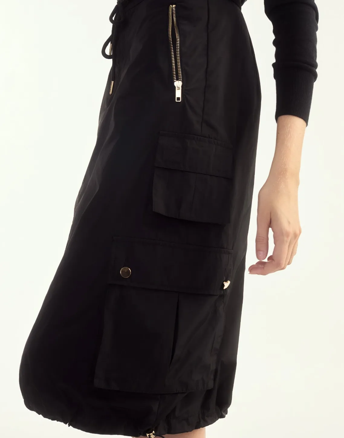 Cynthia Rowley Deep Pockets Skirt BLACK Fashion