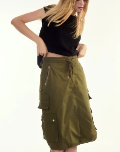 Cynthia Rowley Deep Pockets Skirt DRKGR New