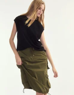 Cynthia Rowley Deep Pockets Skirt DRKGR New