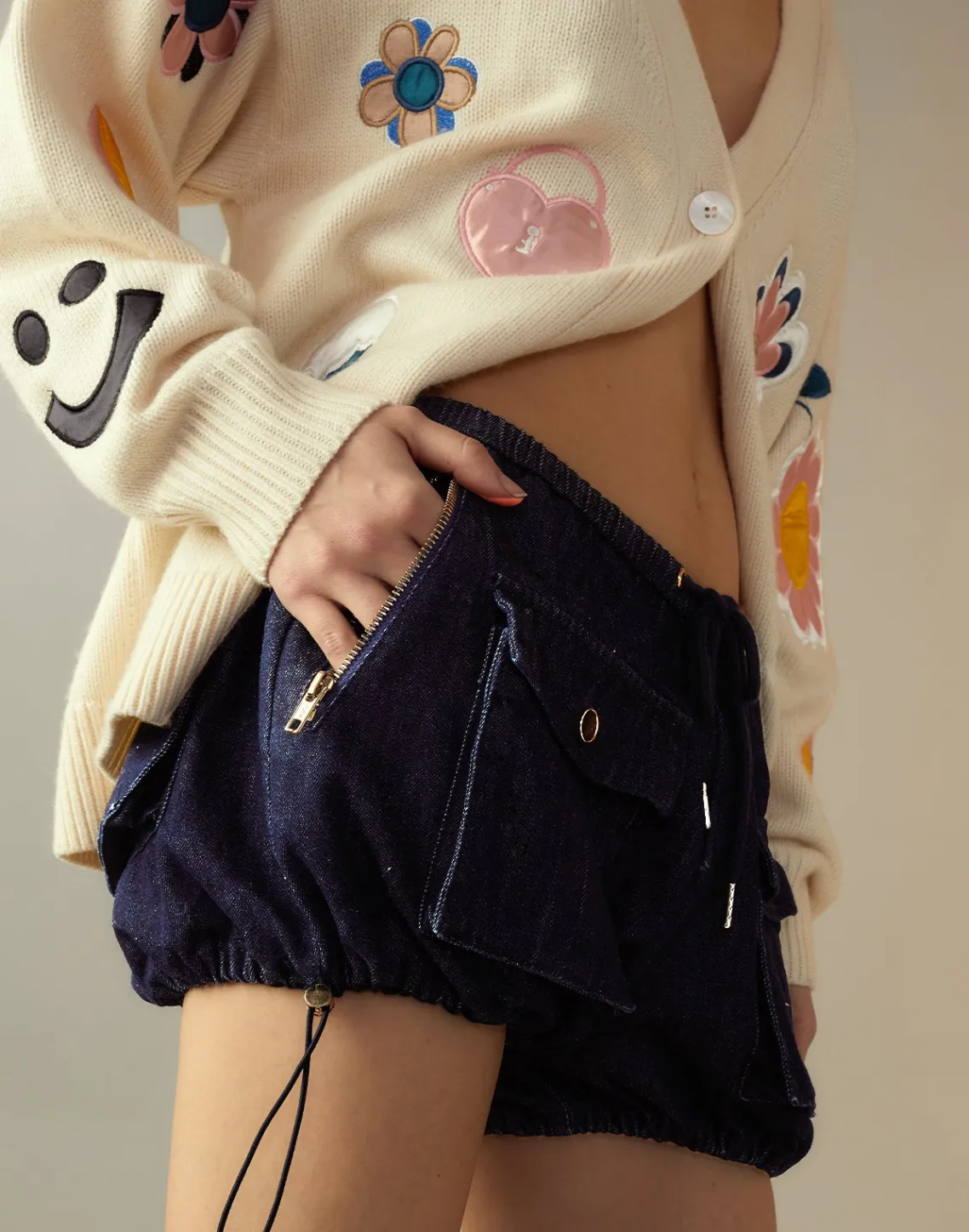 Cynthia Rowley Cargo Shorts Denim Outlet