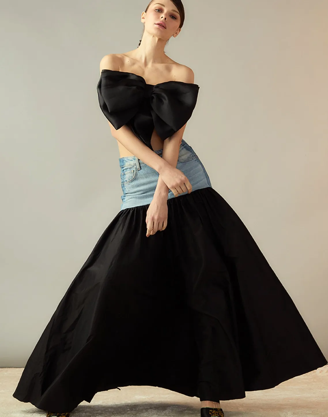 Cynthia Rowley Denim Taffeta Skirt BLACK Online