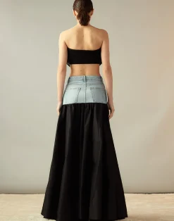 Cynthia Rowley Denim Taffeta Skirt BLACK Online