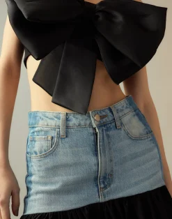 Cynthia Rowley Denim Taffeta Skirt BLACK Online