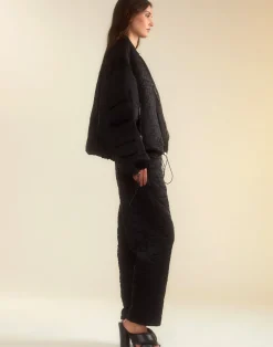 Cynthia Rowley Downtown Quilted Horseshoe Pant BLACK Sale