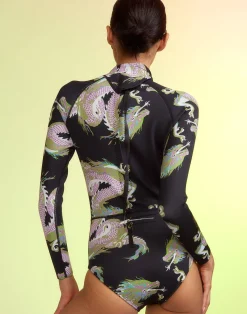 Cynthia Rowley Dragon Wetsuit BLKMT Clearance
