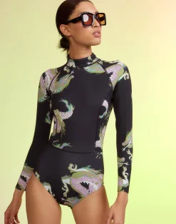 Cynthia Rowley Dragon Wetsuit BLKMT Clearance