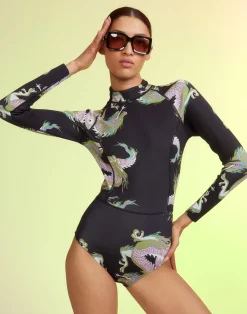 Cynthia Rowley Dragon Wetsuit BLKMT Clearance