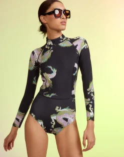 Cynthia Rowley Dragon Wetsuit BLKMT Clearance