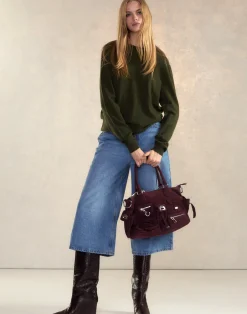 Cynthia Rowley Elea Wool Cashmere Sweater GREEN Outlet