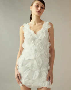 Cynthia Rowley Elle Embellished Heart Dress White Sale