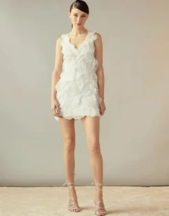 Cynthia Rowley Elle Embellished Heart Dress White Sale
