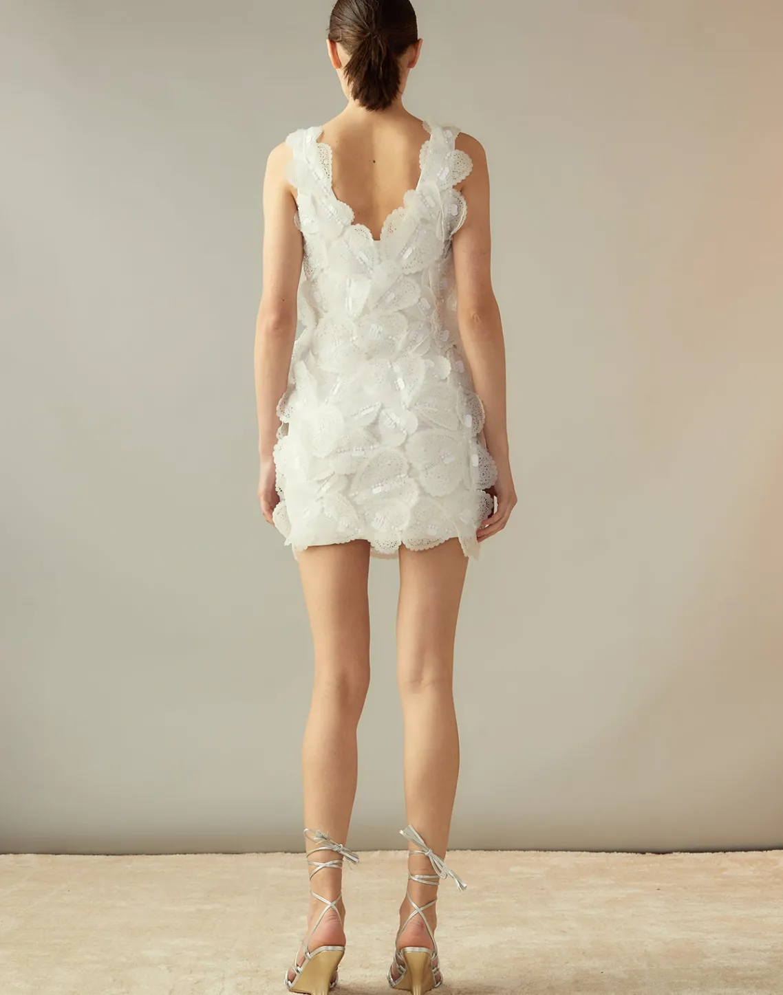 Cynthia Rowley Elle Embellished Heart Dress White Sale