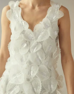 Cynthia Rowley Elle Embellished Heart Dress White Sale