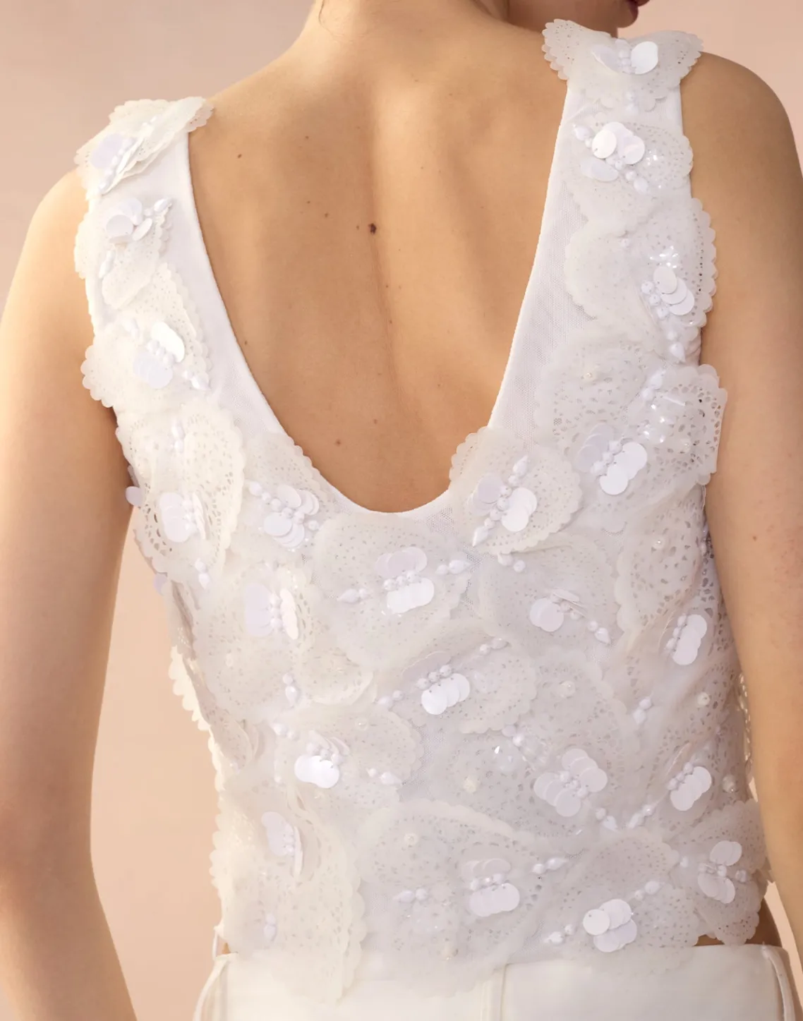 Cynthia Rowley Elle Embellished Hearts Top White Online