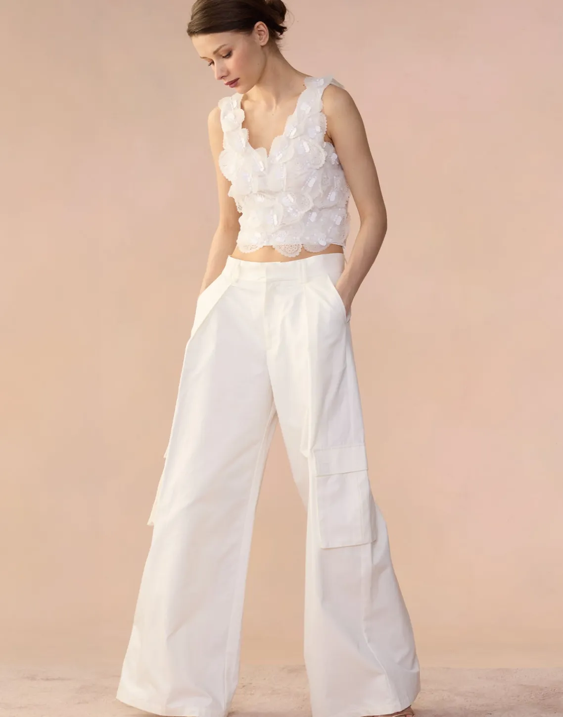 Cynthia Rowley Elle Embellished Hearts Top White Online