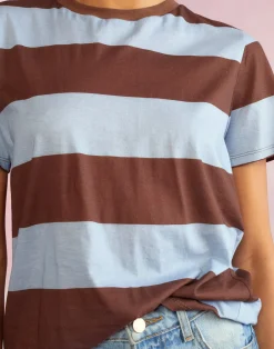 Cynthia Rowley Everyday Striped Tee BLUBRW Best