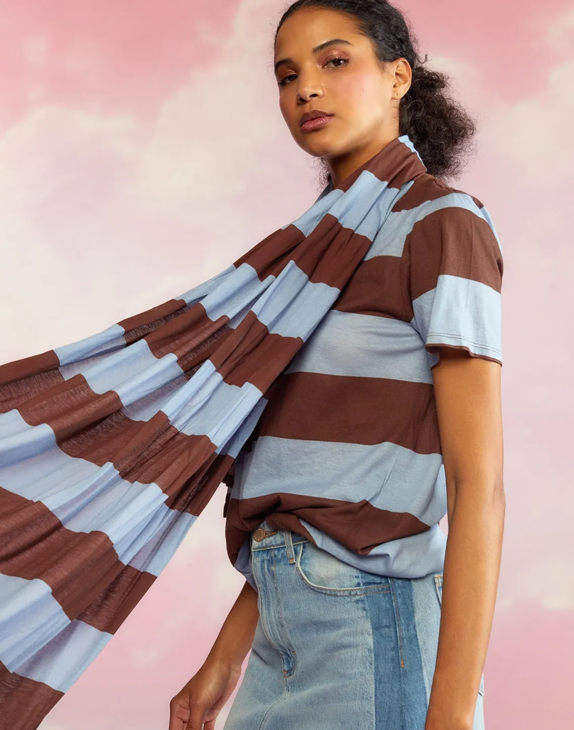 Cynthia Rowley Everyday Striped Tee BLUBRW Best