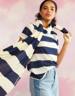 Cynthia Rowley Everyday Striped Tee NVYWHT Hot