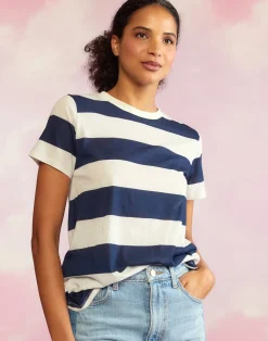 Cynthia Rowley Everyday Striped Tee NVYWHT Hot