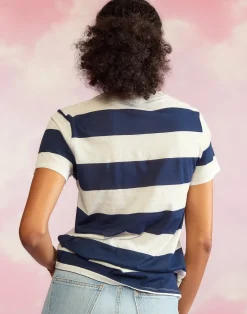 Cynthia Rowley Everyday Striped Tee NVYWHT Hot