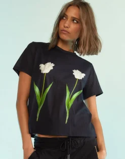 Cynthia Rowley Everyday Tees BLKWT Discount