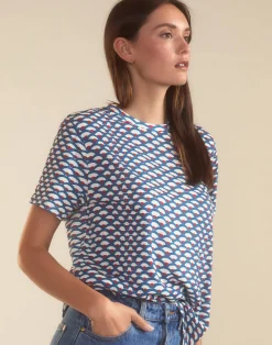 Cynthia Rowley Fanfare Tee NVYWHT Clearance