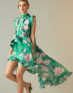 Cynthia Rowley Garden of Eden Dress GRNFL Hot
