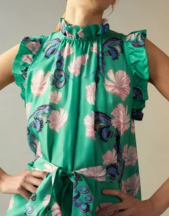 Cynthia Rowley Garden of Eden Dress GRNFL Hot