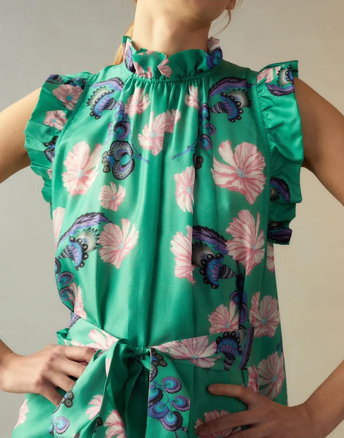 Cynthia Rowley Garden of Eden Dress GRNFL Hot