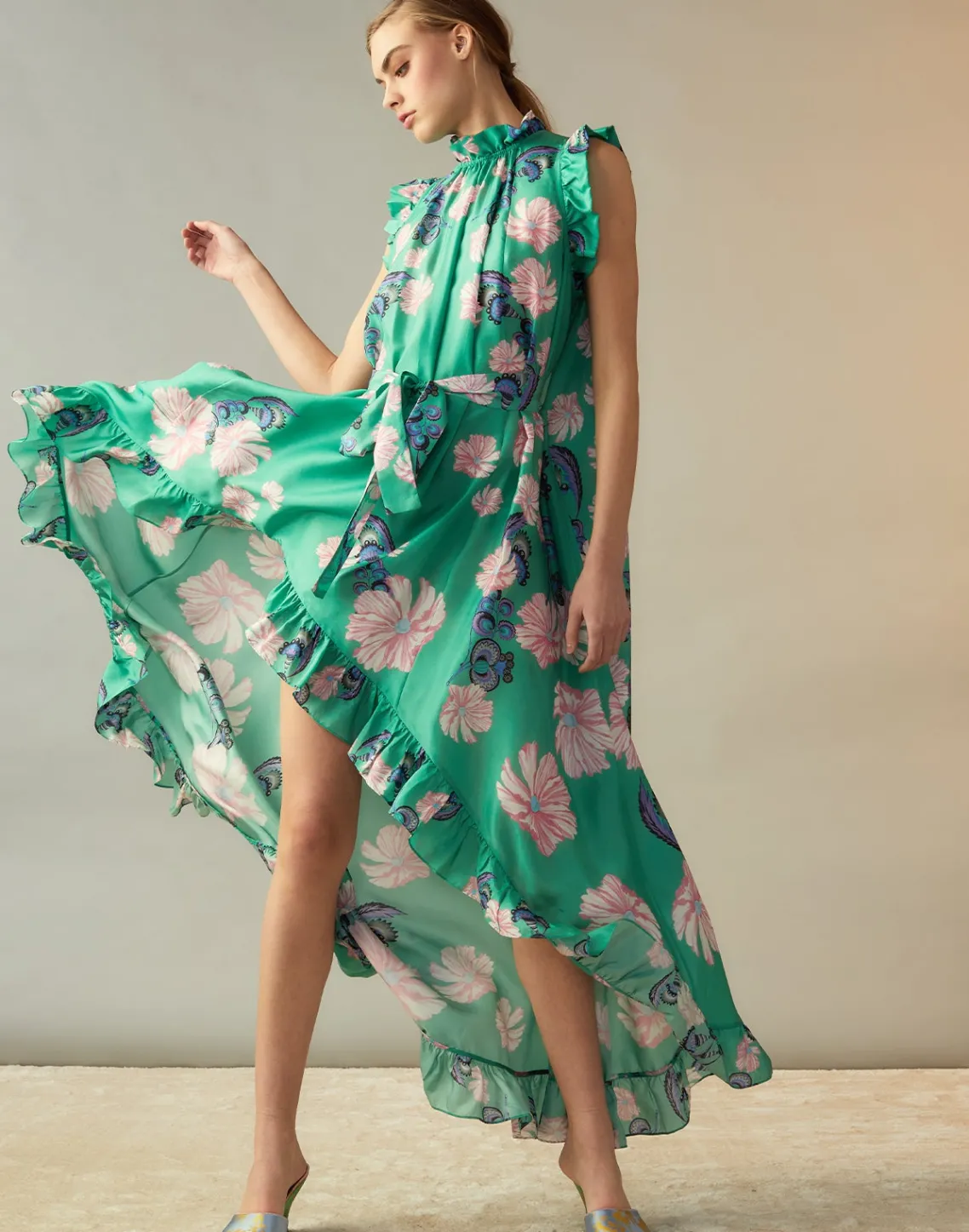 Cynthia Rowley Garden of Eden Dress GRNFL Hot