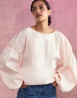 Cynthia Rowley Geneva Cotton Blouse PINK New