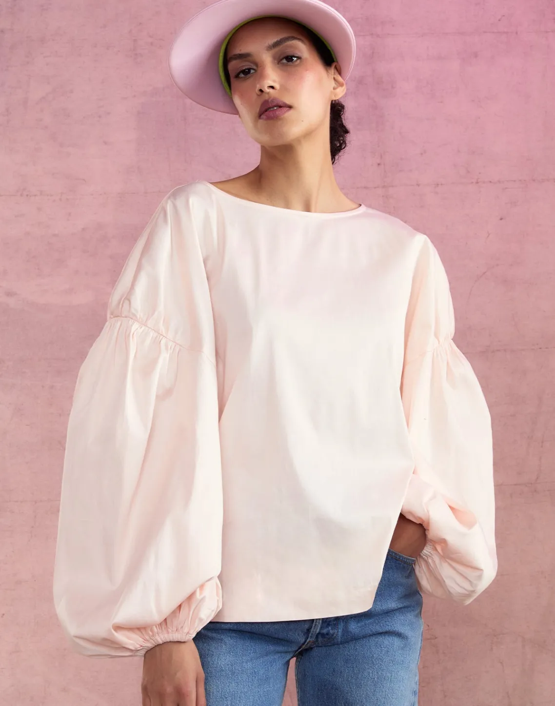 Cynthia Rowley Geneva Cotton Blouse PINK New