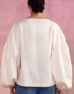 Cynthia Rowley Geneva Cotton Blouse PINK New