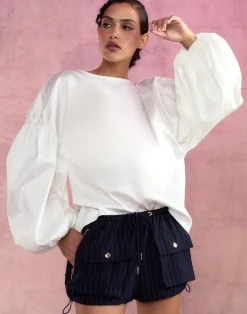 Cynthia Rowley Geneva Cotton Blouse White Best