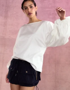 Cynthia Rowley Geneva Cotton Blouse White Best