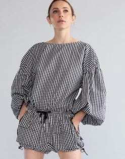 Cynthia Rowley Geneva Gingham Cargo Shorts BWGNH Clearance