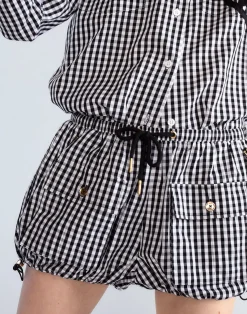 Cynthia Rowley Geneva Gingham Cargo Shorts BWGNH Clearance