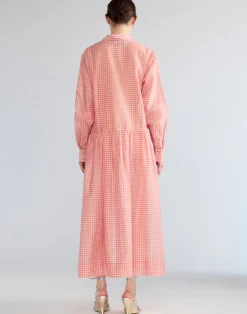 Cynthia Rowley Geneva Silk Cotton Shirt Dress PNKGNH Outlet