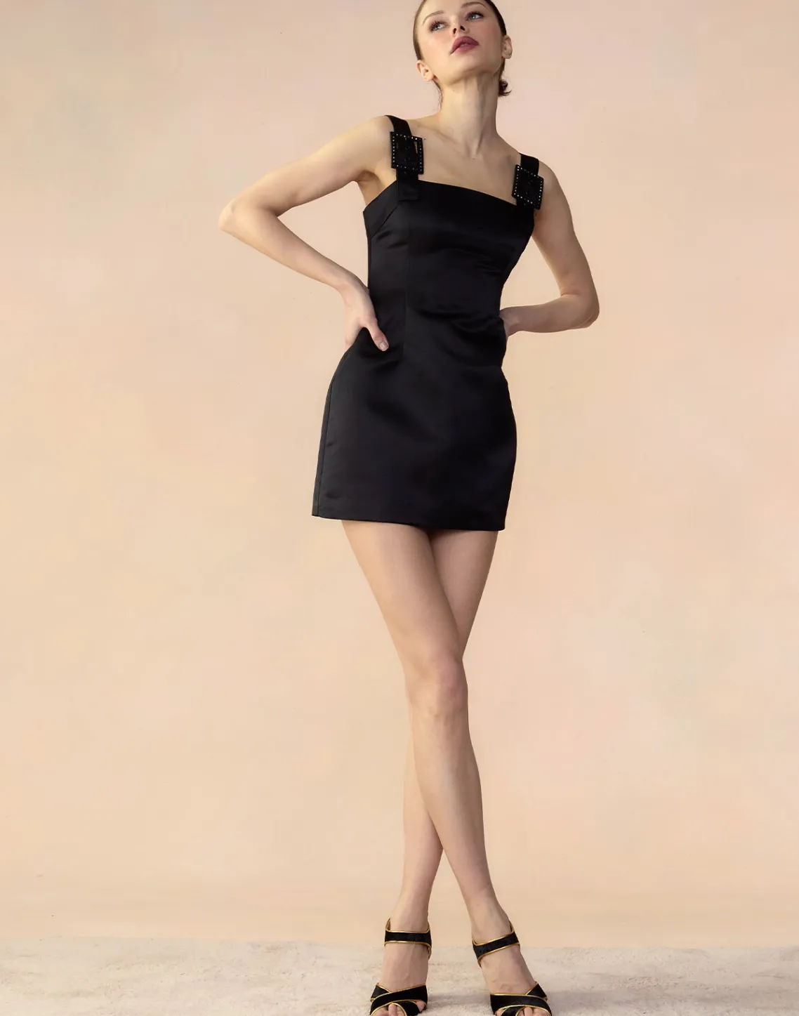 Cynthia Rowley Gigi Satin Dress BLACK Fashion