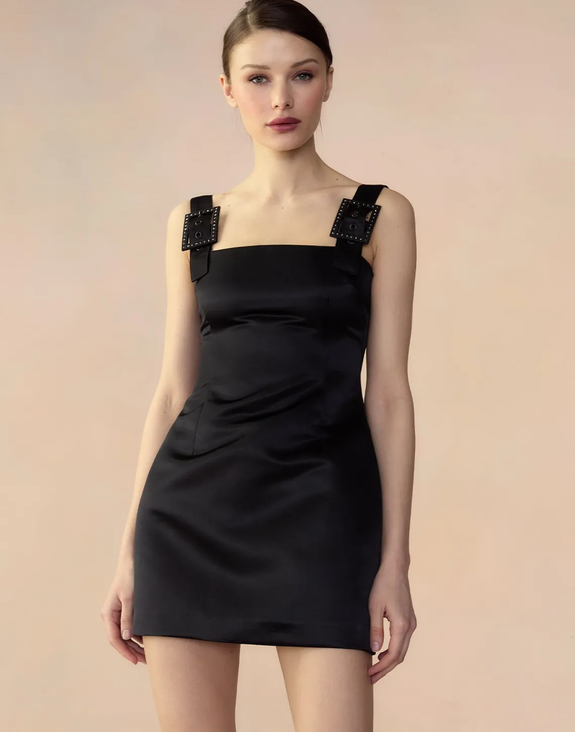 Cynthia Rowley Gigi Satin Dress BLACK Fashion