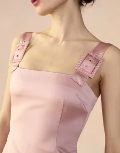 Cynthia Rowley Gigi Satin Dress MAUVE Discount