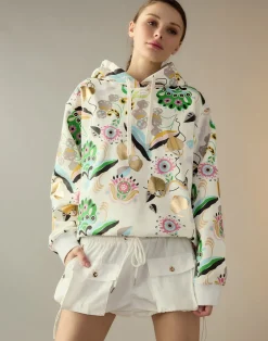 Cynthia Rowley Gilded Garden Sweatshirt WHTML Clearance